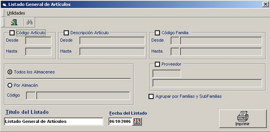 Listado Articulos